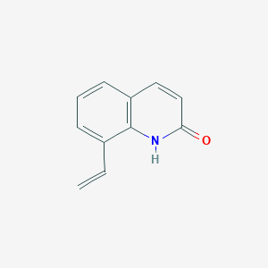 molecular formula C11H9NO B8537520 2-Hydroxy-8-vinylquinoline 