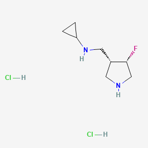 molecular formula C8H17Cl2FN2 B8537529 (3R,4S)-3-cyclopropylaminomethyl-4-fluoropyrrolidine dihydrochloride 