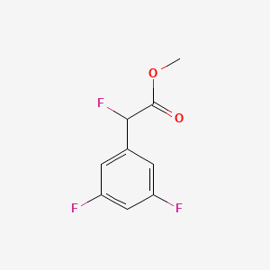 molecular formula C9H7F3O2 B8537531 Methyl (3,5-difluorophenyl)fluoroacetate 