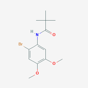 molecular formula C13H18BrNO3 B8537538 N-(2-bromo-4,5-dimethoxyphenyl)-2,2-dimethylpropanamide 