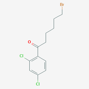 molecular formula C12H13BrCl2O B8537544 6-Bromo-1-(2,4-dichlorophenyl)-1-hexanone 