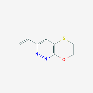 molecular formula C8H8N2OS B8537574 3-Ethenyl-6,7-dihydro[1,4]oxathiino[2,3-c]pyridazine 