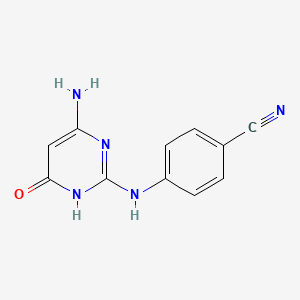 molecular formula C11H9N5O B8537580 4-(4-Amino-6-hydroxypyrimidin-2-ylamino)benzonitrile 