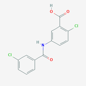 molecular formula C14H9Cl2NO3 B8537584 2-Chloro-5-(3-Chloro-Benzoylamino)-Benzoic Acid 