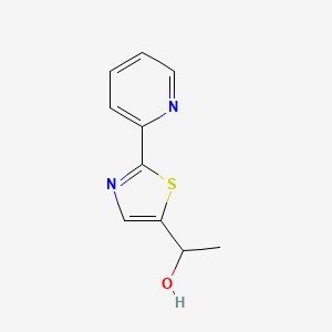 molecular formula C10H10N2OS B8537606 1-(2-(Pyridin-2-yl)thiazol-5-yl)ethanol 
