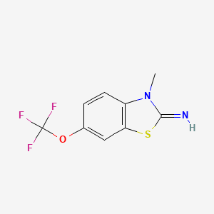 molecular formula C9H7F3N2OS B8537622 2-Imino-3-methyl-6-trifluoromethoxybenzothiazoline CAS No. 130997-59-0