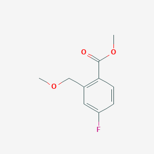 molecular formula C10H11FO3 B8537628 Methyl 4-fluoro-2-(methoxymethyl)benzoate 