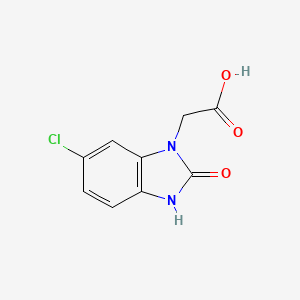 molecular formula C9H7ClN2O3 B8537630 (6-Chloro-2-oxo-2,3-dihydrobenzimidazol-1-yl)acetic acid 