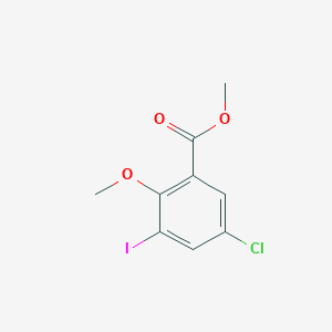 molecular formula C9H8ClIO3 B8537658 5-Chloro-3-iodo-2-methoxybenzoic acid methyl ester 