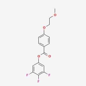 molecular formula C16H13F3O4 B8537674 3,4,5-Trifluorophenyl 4-(2-methoxyethoxy)benzoate CAS No. 572909-29-6