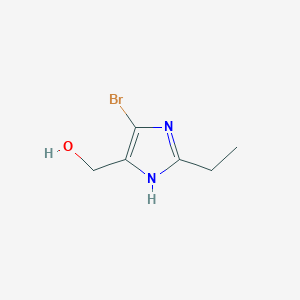 molecular formula C6H9BrN2O B8537676 4-Bromo-2-ethyl-5-(hydroxymethyl)imidazole CAS No. 279252-83-4