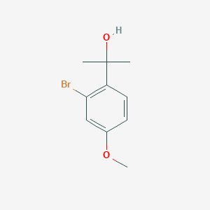 molecular formula C10H13BrO2 B8537678 2-(2-Bromo-4-methoxy-phenyl)-propan-2-ol 