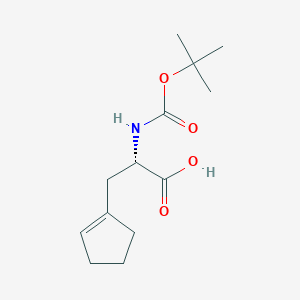 molecular formula C13H21NO4 B8537684 (S)-2-((tert-butoxycarbonyl)amino)-3-(cyclopent-1-en-1-yl)propanoic acid 