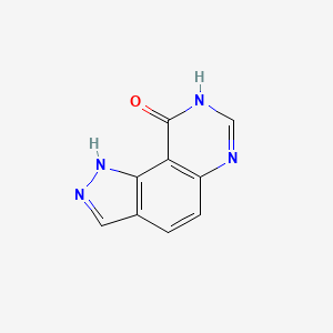 molecular formula C9H6N4O B8537711 1,2-Dihydro-9H-pyrazolo[3,4-f]quinazolin-9-one CAS No. 73907-90-1