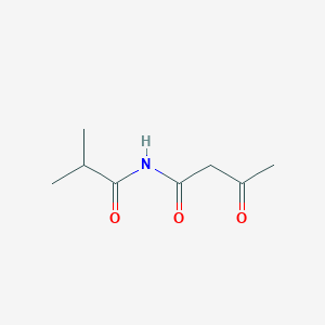 molecular formula C8H13NO3 B8537742 N-(2-Methylpropanoyl)-3-oxobutanamide CAS No. 38367-30-5