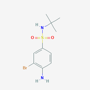 molecular formula C10H15BrN2O2S B8537750 4-amino-3-bromo-N-tert-butyl-benzenesulfonamide 
