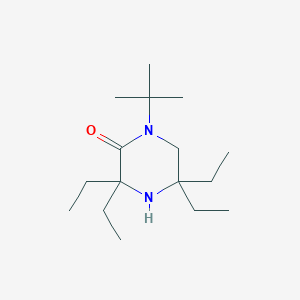 molecular formula C16H32N2O B8537779 1-tert-Butyl-3,3,5,5-tetraethylpiperazin-2-one CAS No. 264280-20-8