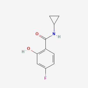 molecular formula C10H10FNO2 B8537797 N-Cyclopropyl-4-fluoro-2-hydroxybenzamide 
