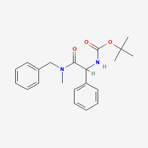 molecular formula C21H26N2O3 B8537804 tert-butyl (RS)-2-[benzyl(methyl)amino]-2-oxo-1-phenylethylcarbamate 