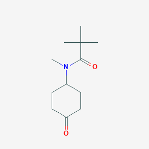 molecular formula C12H21NO2 B8537823 2,2,N-Trimethyl-N-(4-oxocyclohexyl)propionamide 