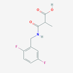 molecular formula C11H11F2NO3 B8537876 2-methyl-N-(2,5-difluoro-benzyl)-malonamic acid 