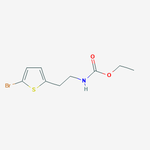 molecular formula C9H12BrNO2S B8537891 [2-(5-Bromo-thiophen-2-yl)-ethyl]-carbamic acid ethyl ester 