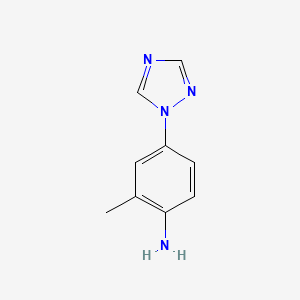 molecular formula C9H10N4 B8537936 2-Methyl-4-[1,2,4]triazol-1-yl-phenylamine 