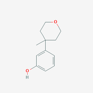 molecular formula C12H16O2 B8537956 4-(3-Hydroxyphenyl)-4-methyltetrahydropyran 