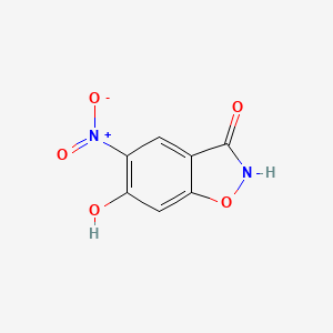 molecular formula C7H4N2O5 B8537968 5-Nitrobenzo[d]isoxazole-3,6-diol 
