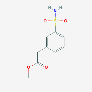 molecular formula C9H11NO4S B8537991 Methyl 2-(3-sulfamoylphenyl)acetate 