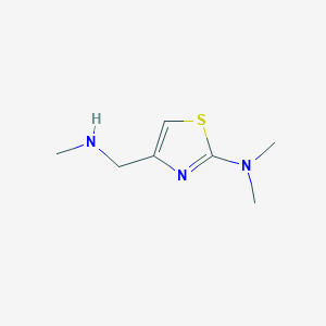 molecular formula C7H13N3S B8537999 2-(N,N-dimethylamino)-4-(((N-methyl)amino)methyl)thiazole 