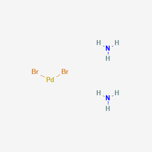 molecular formula Br2H6N2Pd B085380 Diamminedibromopalladium(II) CAS No. 14591-90-3