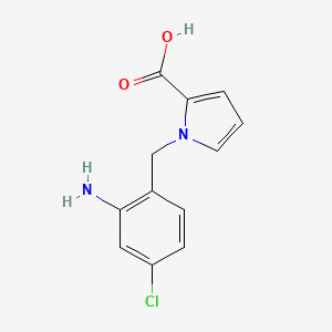 molecular formula C12H11ClN2O2 B8538029 1-(2-Amino-4-chlorobenzyl)-2-pyrrolecarboxylic acid 