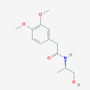 molecular formula C13H19NO4 B8538044 (S)-N-(2-hydroxy-1-methylethyl)-3,4-dimethoxybenzeneacetamide 
