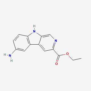 molecular formula C14H13N3O2 B8538129 Ethyl 6-amino-9H-beta-carboline-3-carboxylate 