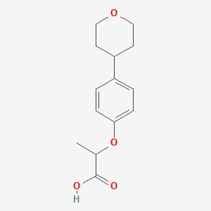 molecular formula C14H18O4 B8538134 2-[4-(Oxan-4-yl)phenoxy]propanoic acid CAS No. 62071-36-7