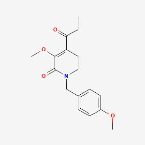3-Methoxy-1-(4-methoxybenzyl)-4-propionyl-5,6-dihydro-1H-pyridin-2-one