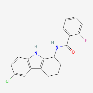N-(6-Chloro-2,3,4,9-tetrahydro-1H-carbazol-1-yl)-2-fluorobenzamide