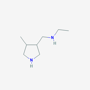 molecular formula C8H18N2 B8538218 3-Ethylaminomethyl-4-methylpyrrolidine 
