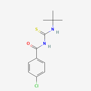 molecular formula C12H15ClN2OS B8538260 N-(tert-butylcarbamothioyl)-4-chlorobenzamide 