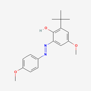 molecular formula C18H22N2O3 B8538287 2-tert-Butyl-4-methoxy-6-[2-(4-methoxyphenyl)hydrazinylidene]cyclohexa-2,4-dien-1-one CAS No. 195314-31-9