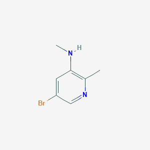 molecular formula C7H9BrN2 B8538294 (5-Bromo-2-methyl-pyridin-3-yl)-methyl-amine 