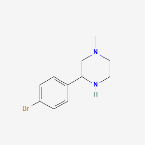 molecular formula C11H15BrN2 B8538299 3-(4-Bromo-phenyl)-1-methyl-piperazine 