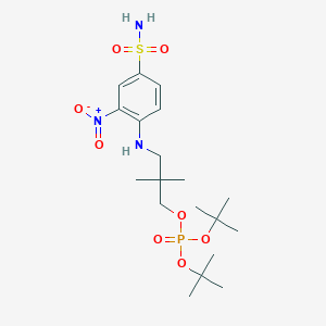 molecular formula C19H34N3O8PS B8538341 Di-tert-butyl 2,2-dimethyl-3-(2-nitro-4-sulfamoylphenylamino)propyl phosphate 