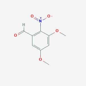molecular formula C9H9NO5 B8538350 3,5-Dimethoxy-2-nitro-benzaldehyde 