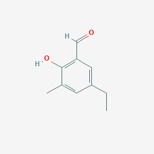 molecular formula C10H12O2 B8538379 5-Ethyl-2-hydroxy-3-methylbenzaldehyde 