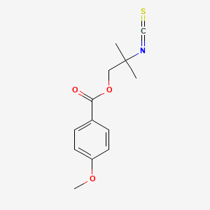 molecular formula C13H15NO3S B8538382 2-Isothiocyanato-2-methylpropyl 4-methoxybenzoate 