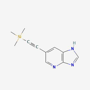 molecular formula C11H13N3Si B8538393 6-Trimethylsilanylethynyl-3H-imidazo[4,5-b]pyridine CAS No. 1207351-10-7