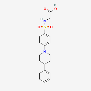 molecular formula C19H22N2O4S B8538394 [4-(4-Phenyl-piperidin-1-yl)-benzenesulfonylamino]-acetic acid 