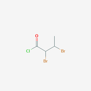 molecular formula C4H5Br2ClO B8538400 2,3-Dibromobutanoyl chloride 